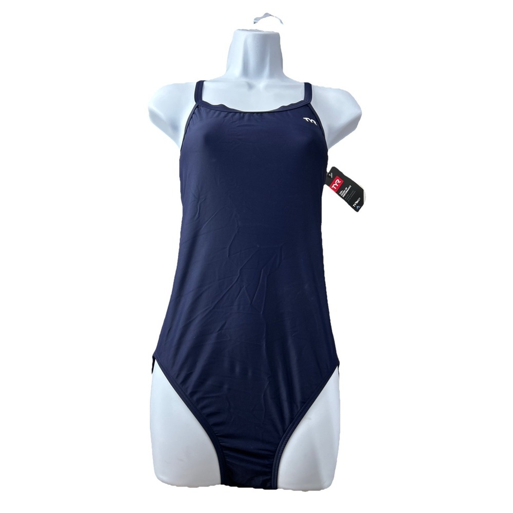 TYR Tyreco Women's Diamond Fit Swimsuit 38 Swimming Blue One Piece Msrp $69.99